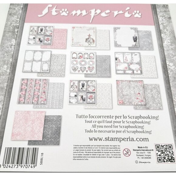 Stamperia Wedding Scrapbooking Pad 10 Double-Faced Sheets 12 x 12 Acid-Free NEW - Picture 4 of 16